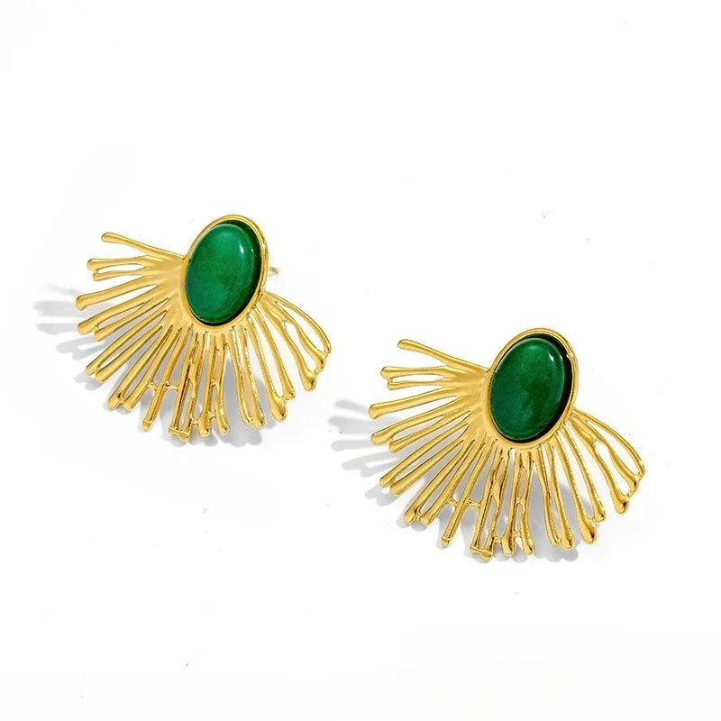 Boucles 14 carats plaqué or acier inoxydable