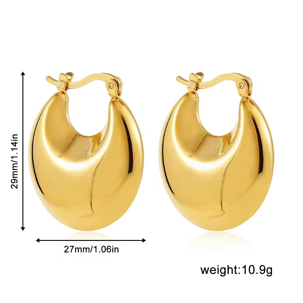 Boucles d'oreilles rondes épaisses Vintage