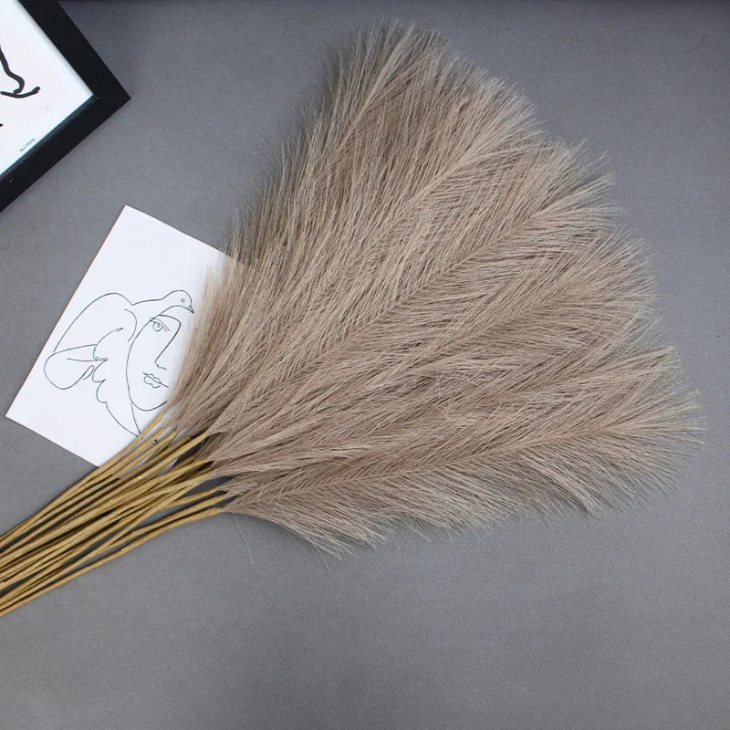 10 fleurs artificielles de la pampa, fausses plantes