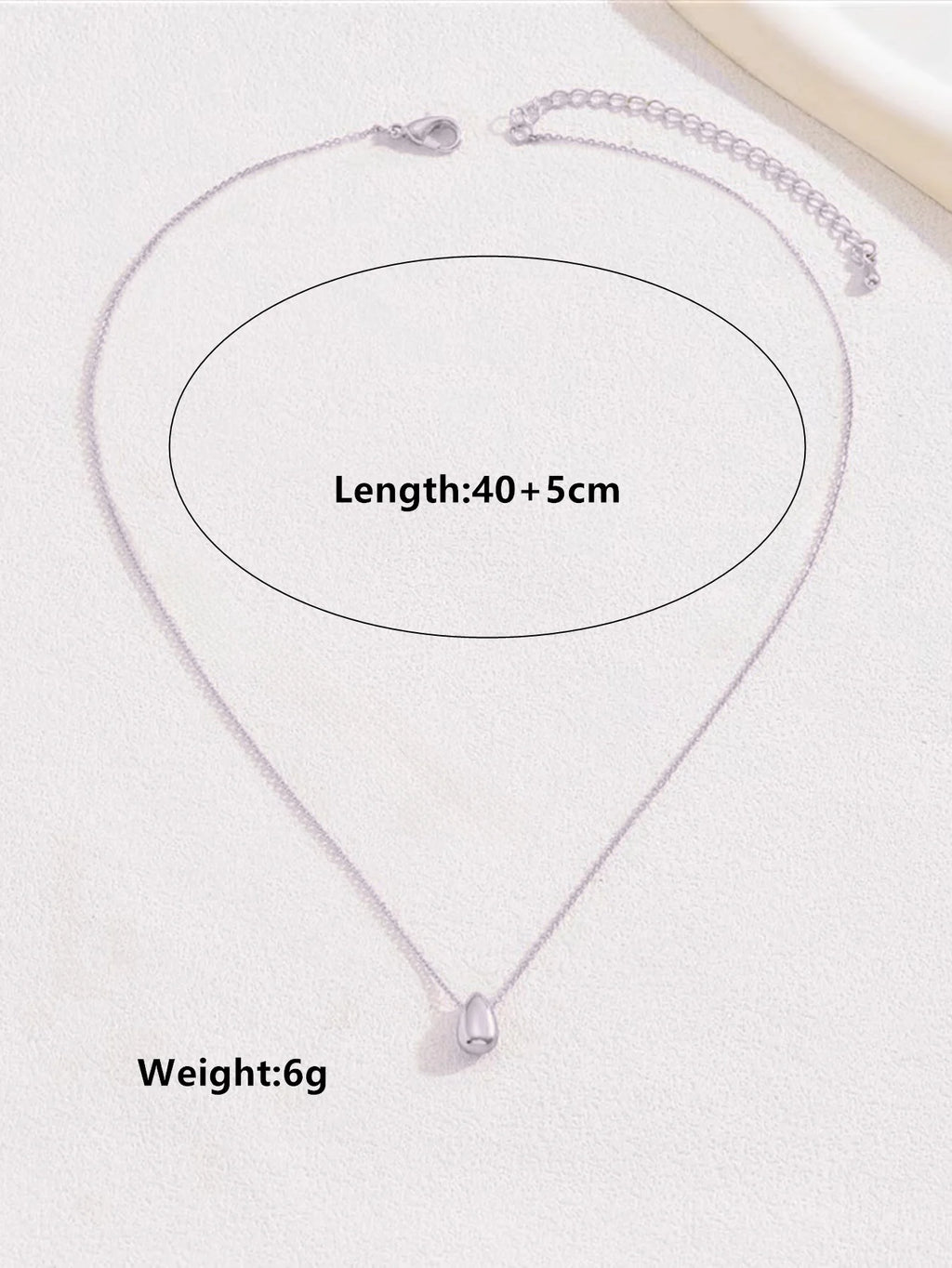 Collier goutte d'eau perlée plaqué or 18 carats en acier inoxydable