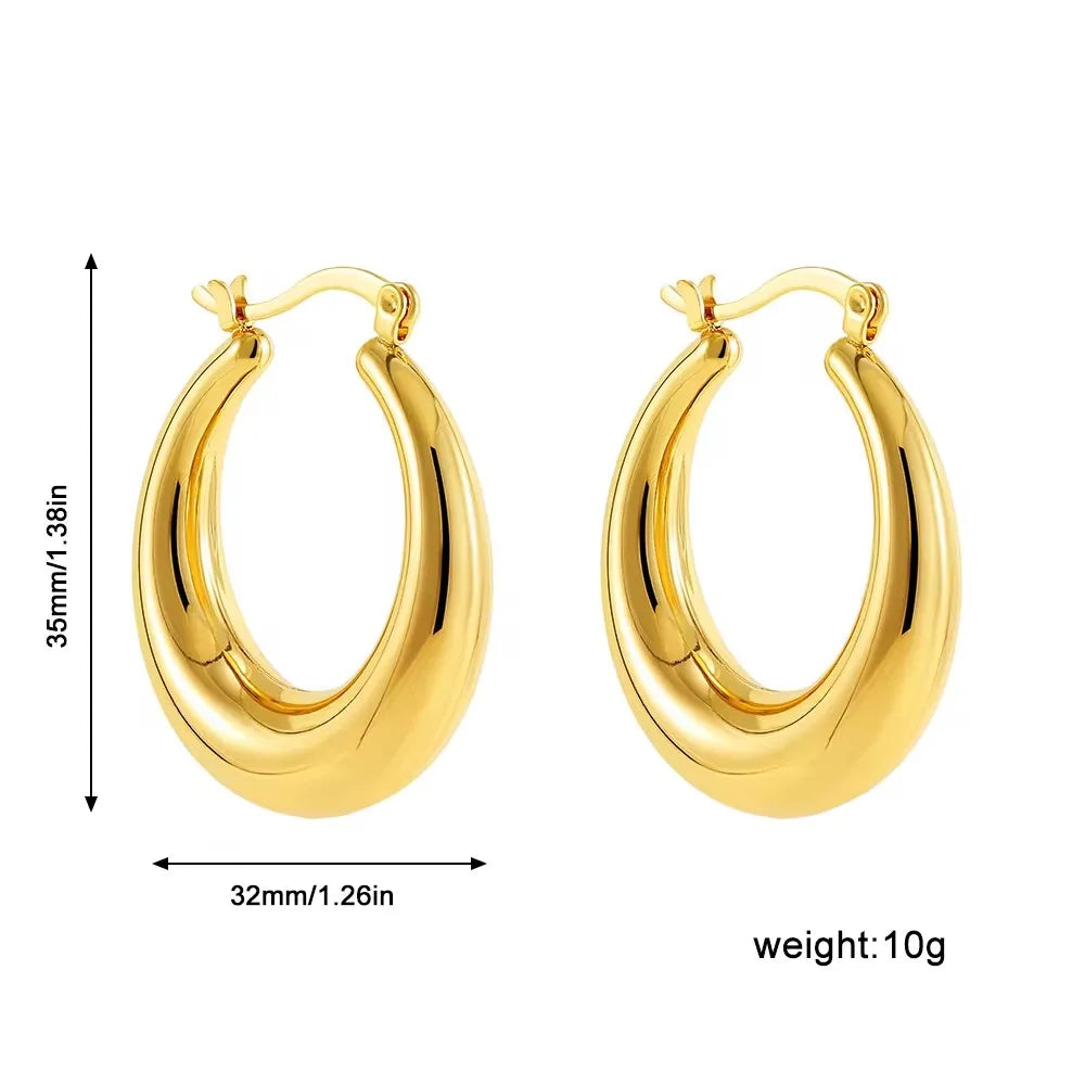 Boucles d'oreilles rondes épaisses Vintage