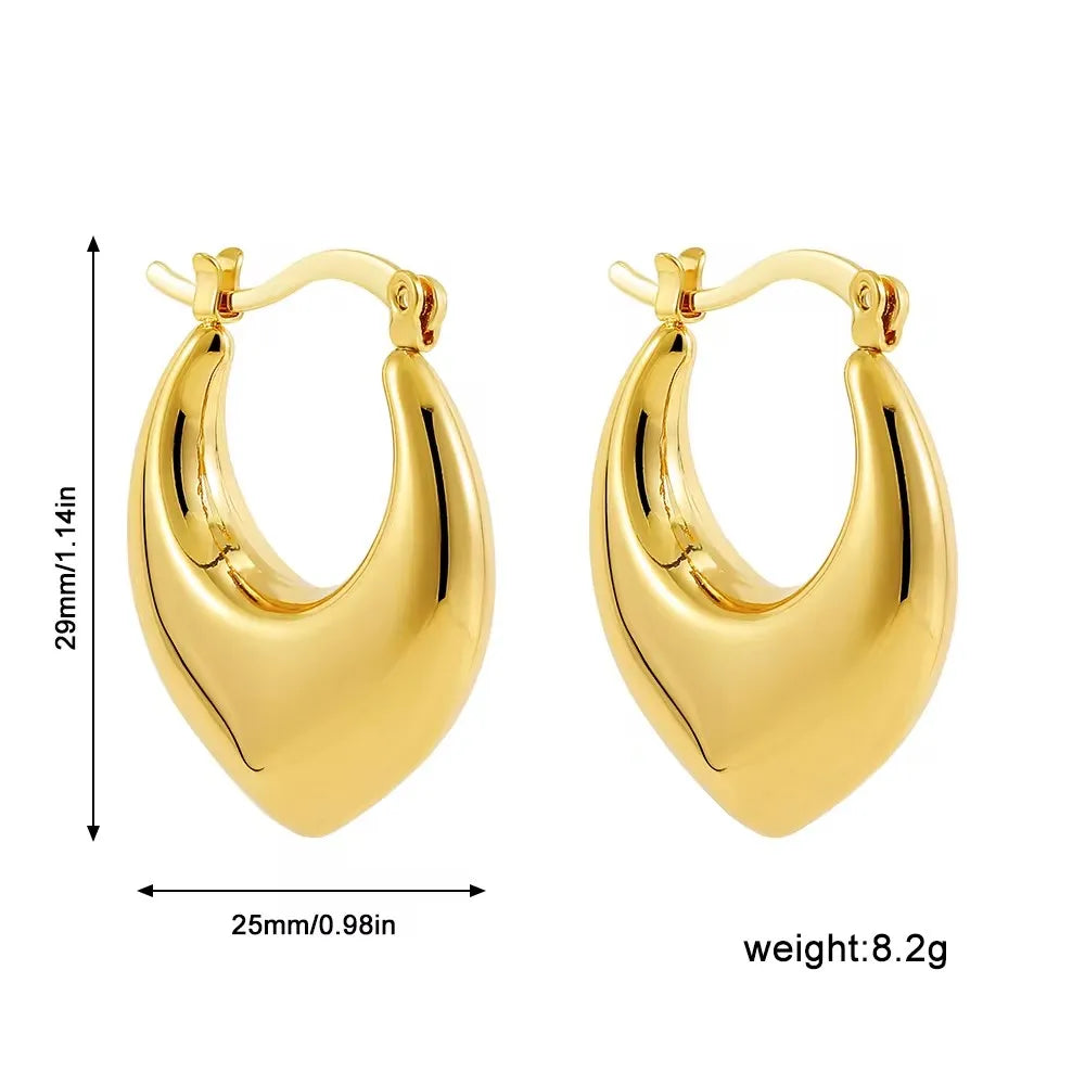 Boucles d'oreilles rondes épaisses Vintage