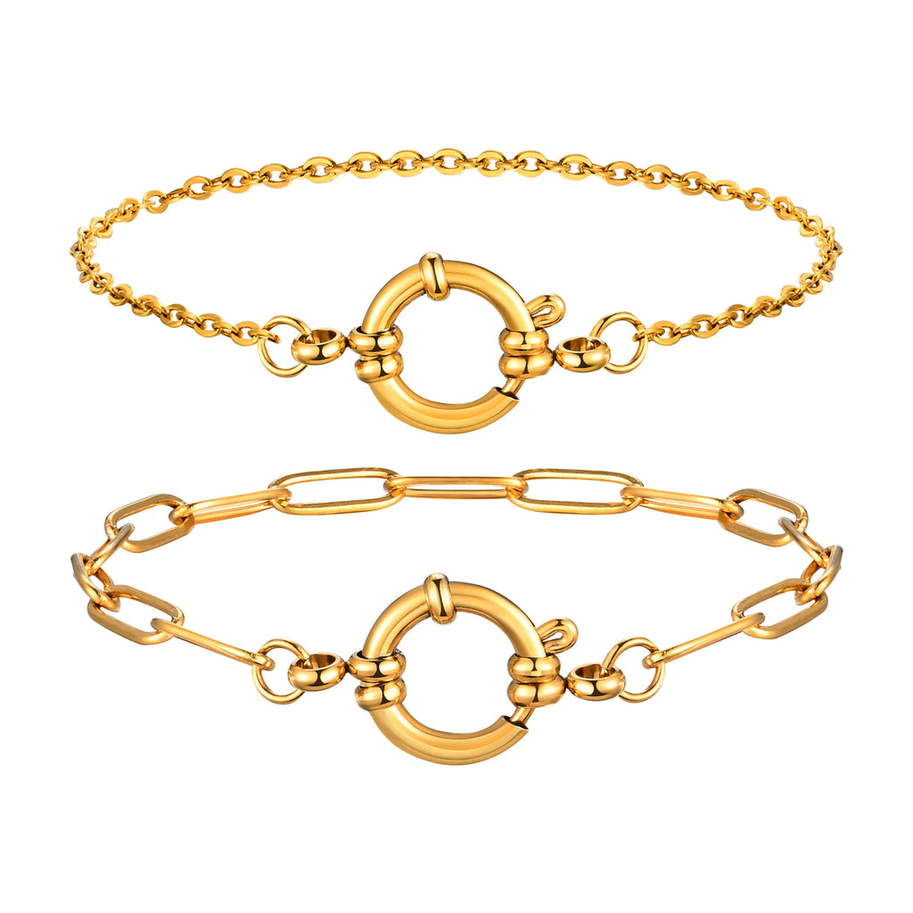 Bracelets à boucle à bulles en acier inoxydable