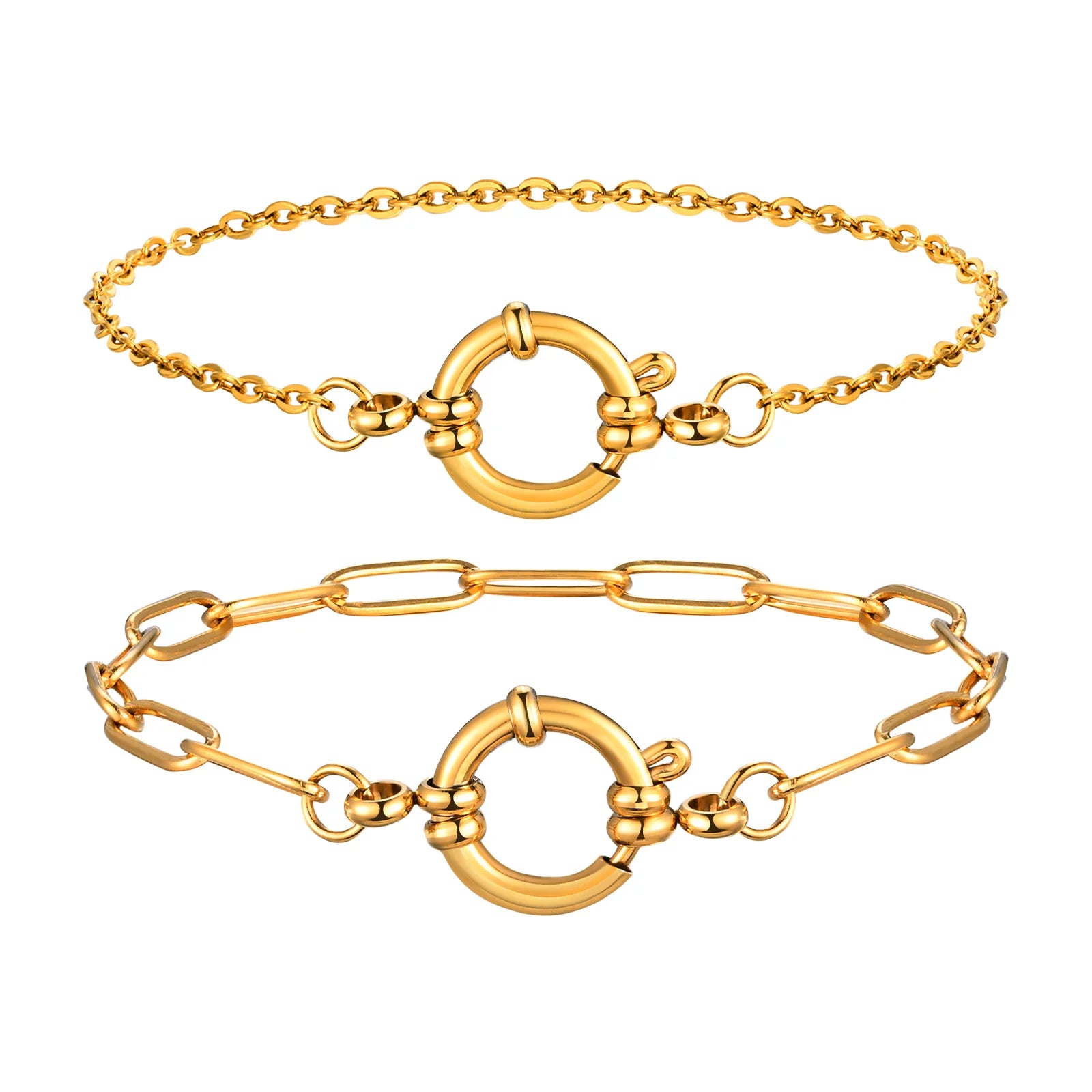 Bracelets à boucle à bulles en acier inoxydable