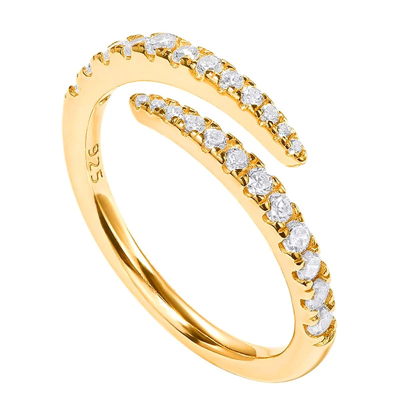 Bagues d'ouverture en argent Sterling 925 véritable