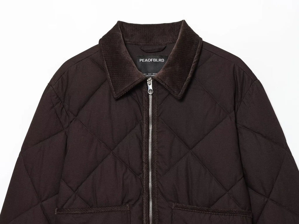 Veste à poche ample diamant grille