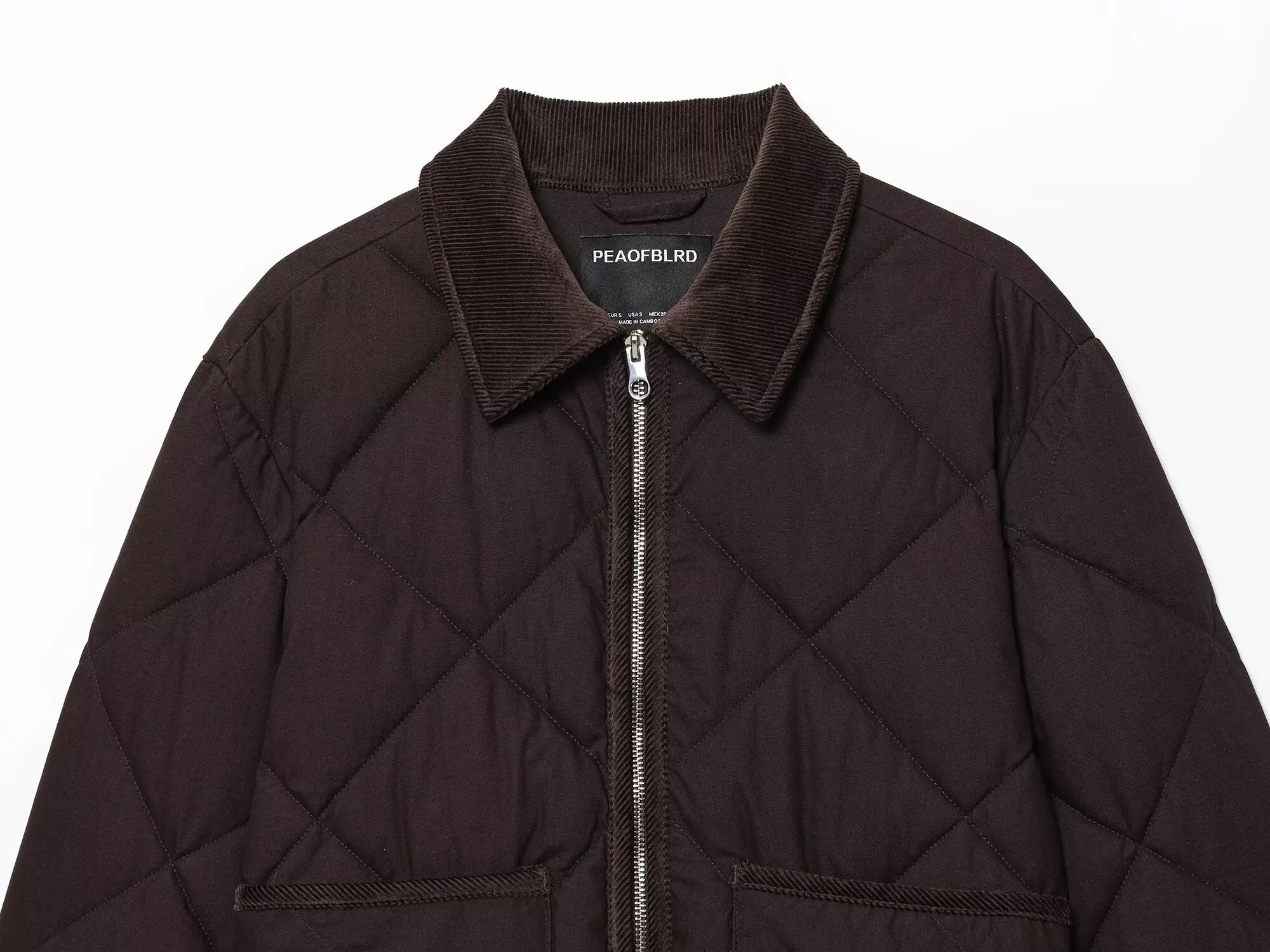 Veste à poche ample diamant grille