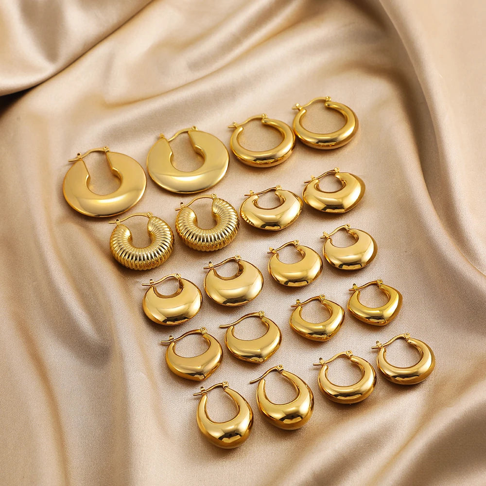 Boucles d'oreilles rondes épaisses Vintage