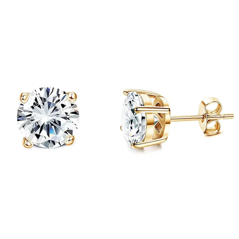 Boucles d'oreilles à tige plaqué or 18 carats