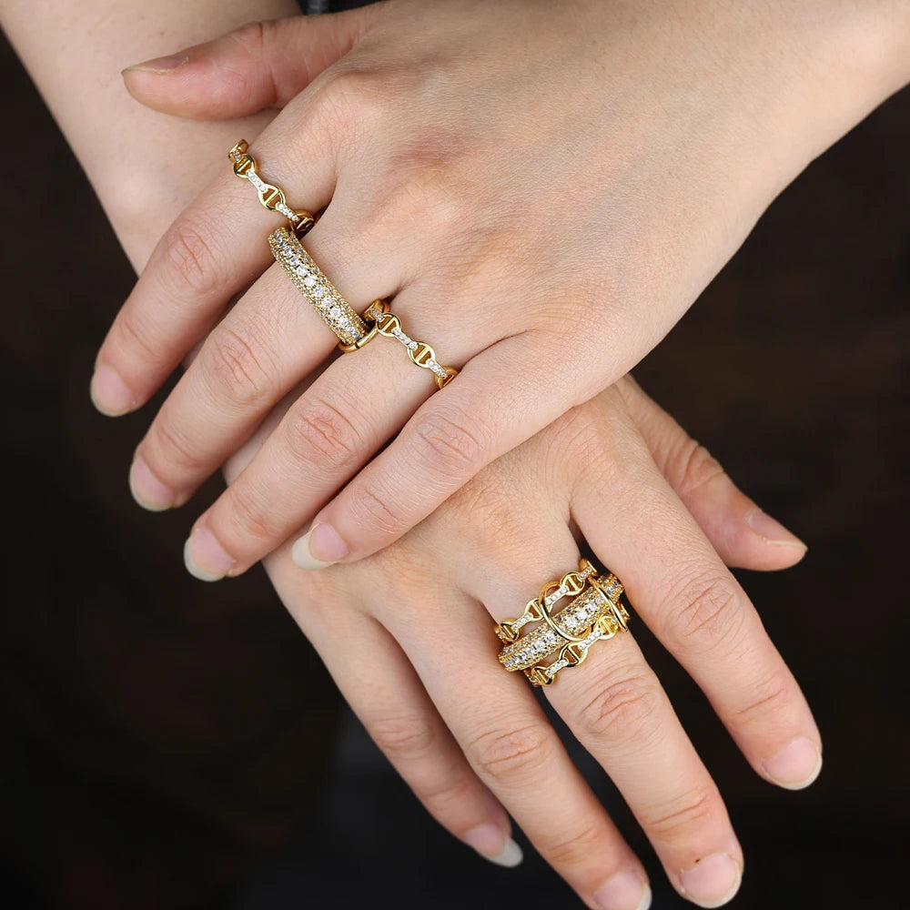 Bague empilable Plaqué or 14 carats