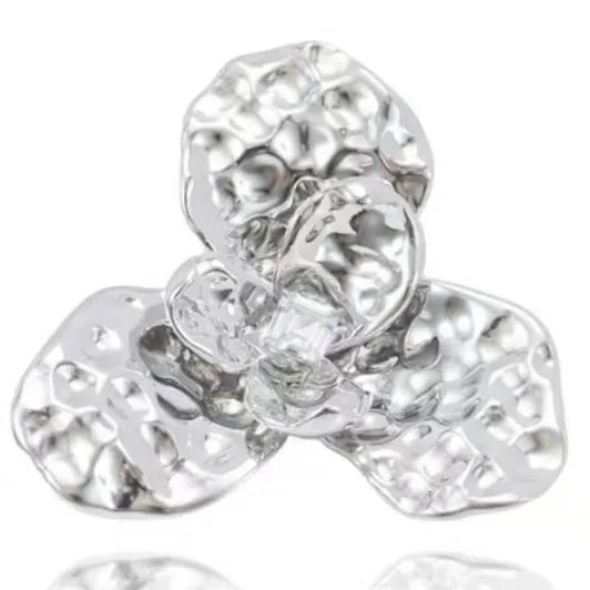 Boucles d'oreilles à fleurs en alliage de cuivre