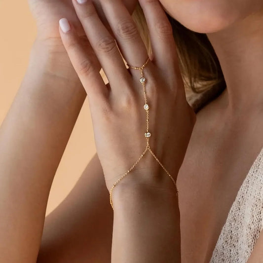 Chaîne à main plaqué or