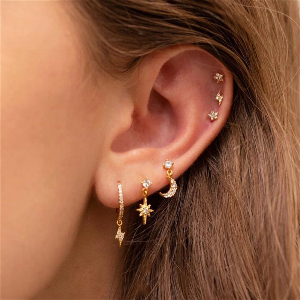 Boucles d'oreilles en acier inoxydable