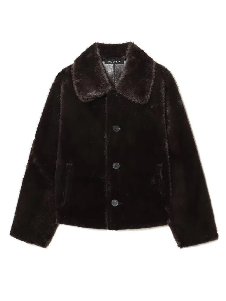 Veste en faux cuir Double face