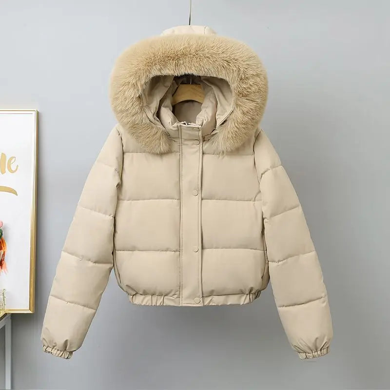 Manteau avec col en fourrure