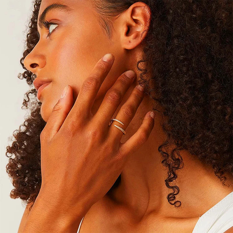 Bagues d'ouverture en argent Sterling 925 véritable