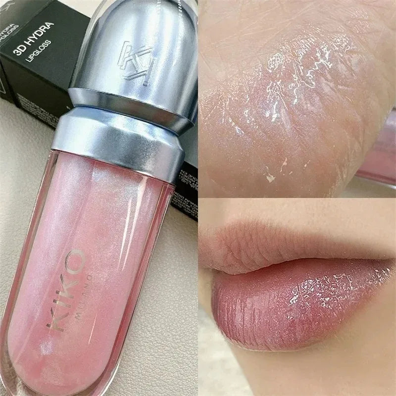 3D liquide vernis à lèvres Transparent miroir à lèvres rouge à lèvres nourrissant brillant lèvres complètes ne se décolore pas lait thé haricots pâte maquillage
