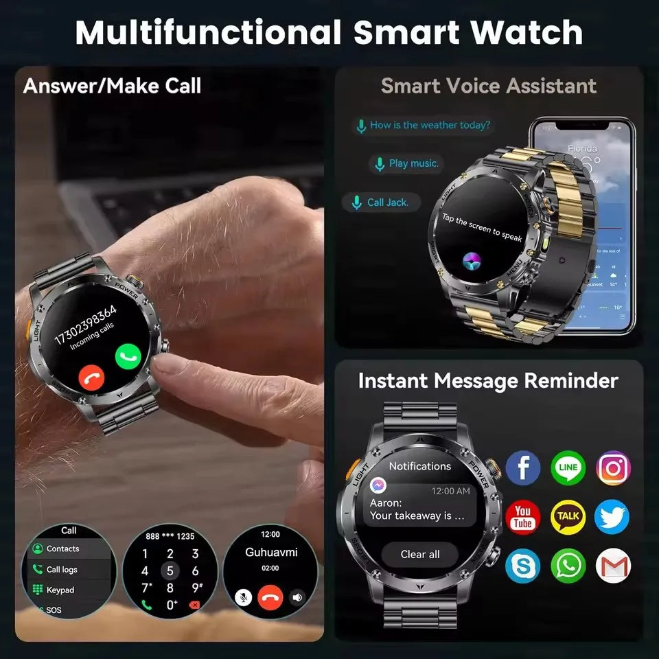 Montre intelligente IP68 étanche GPS Bluetooth