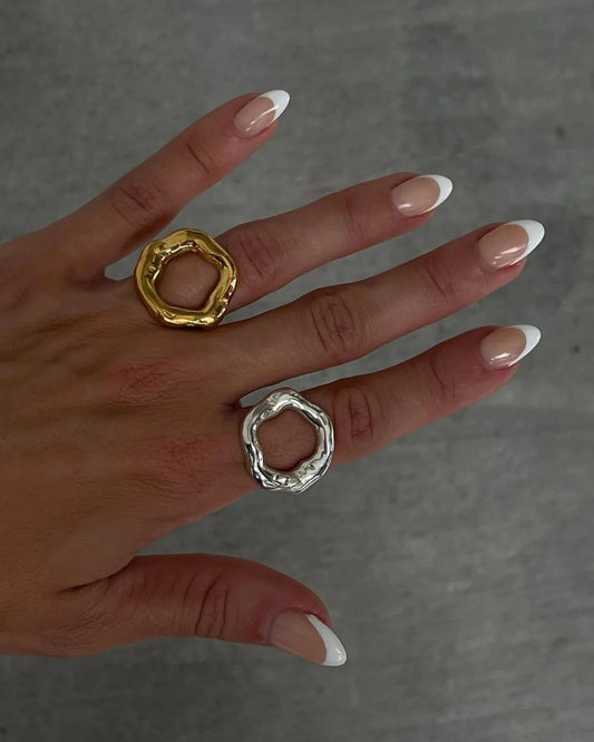 Bague cercle irrégulier en acier inoxydable