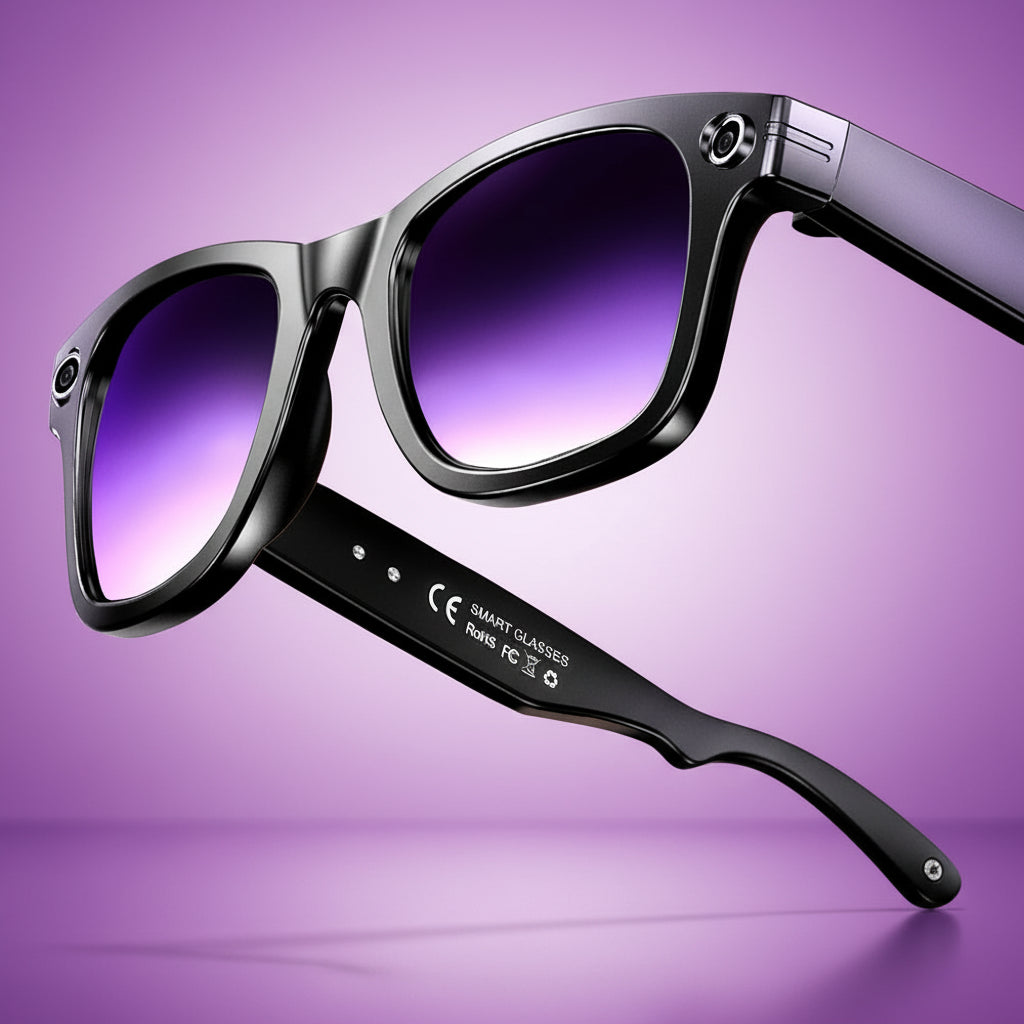 Lunettes intelligentes avec caméra 8MP