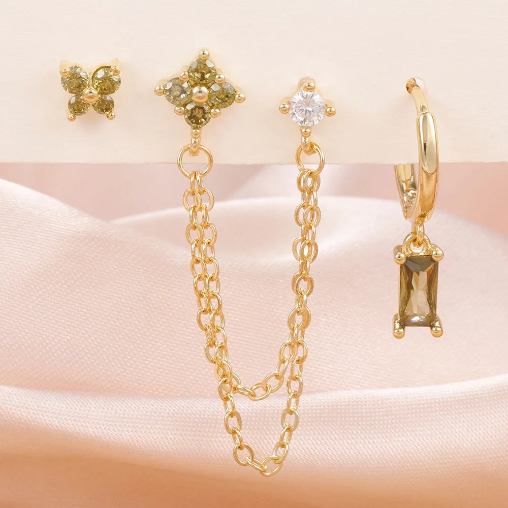 Ensemble de boucles d'oreilles en acier inoxydable