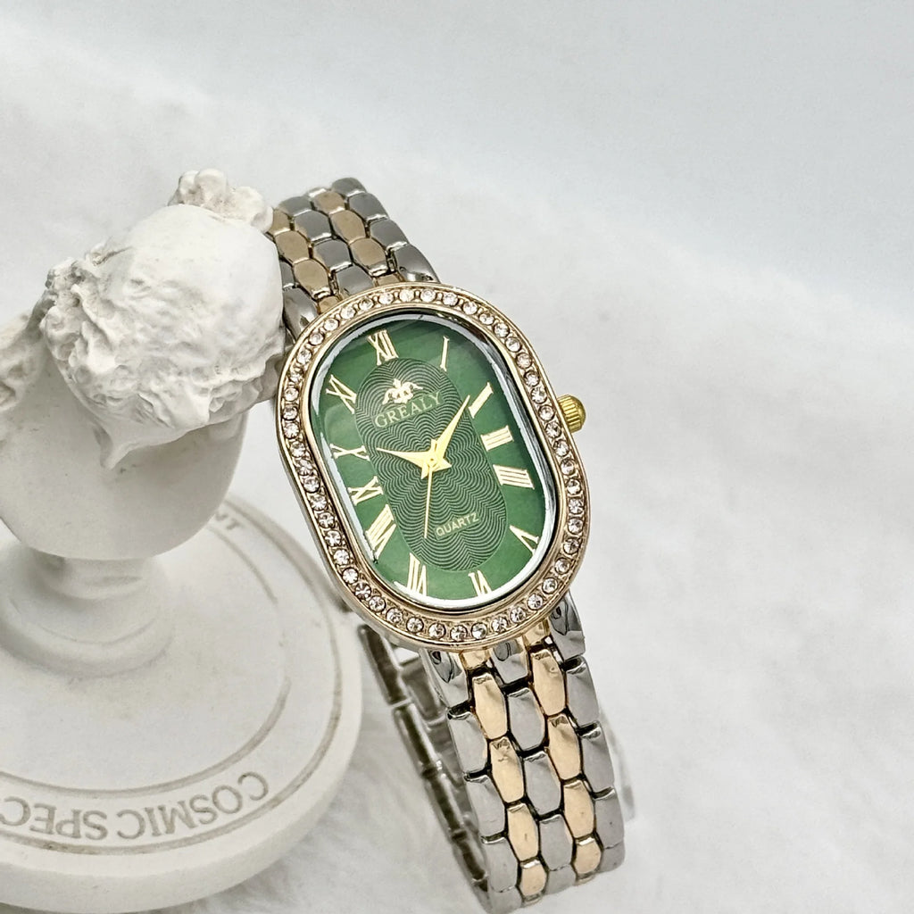 Montre ovale chiffre romain