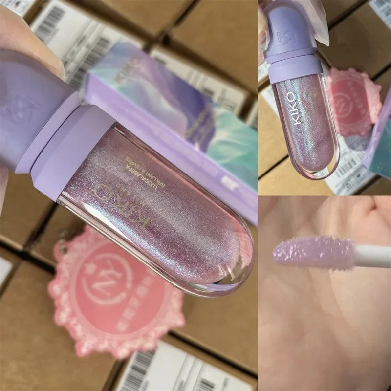 3D liquide vernis à lèvres Transparent miroir à lèvres rouge à lèvres nourrissant brillant lèvres complètes ne se décolore pas lait thé haricots pâte maquillage