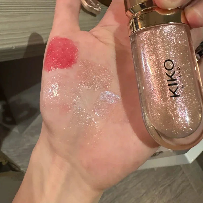 3D liquide vernis à lèvres Transparent miroir à lèvres rouge à lèvres nourrissant brillant lèvres complètes ne se décolore pas lait thé haricots pâte maquillage