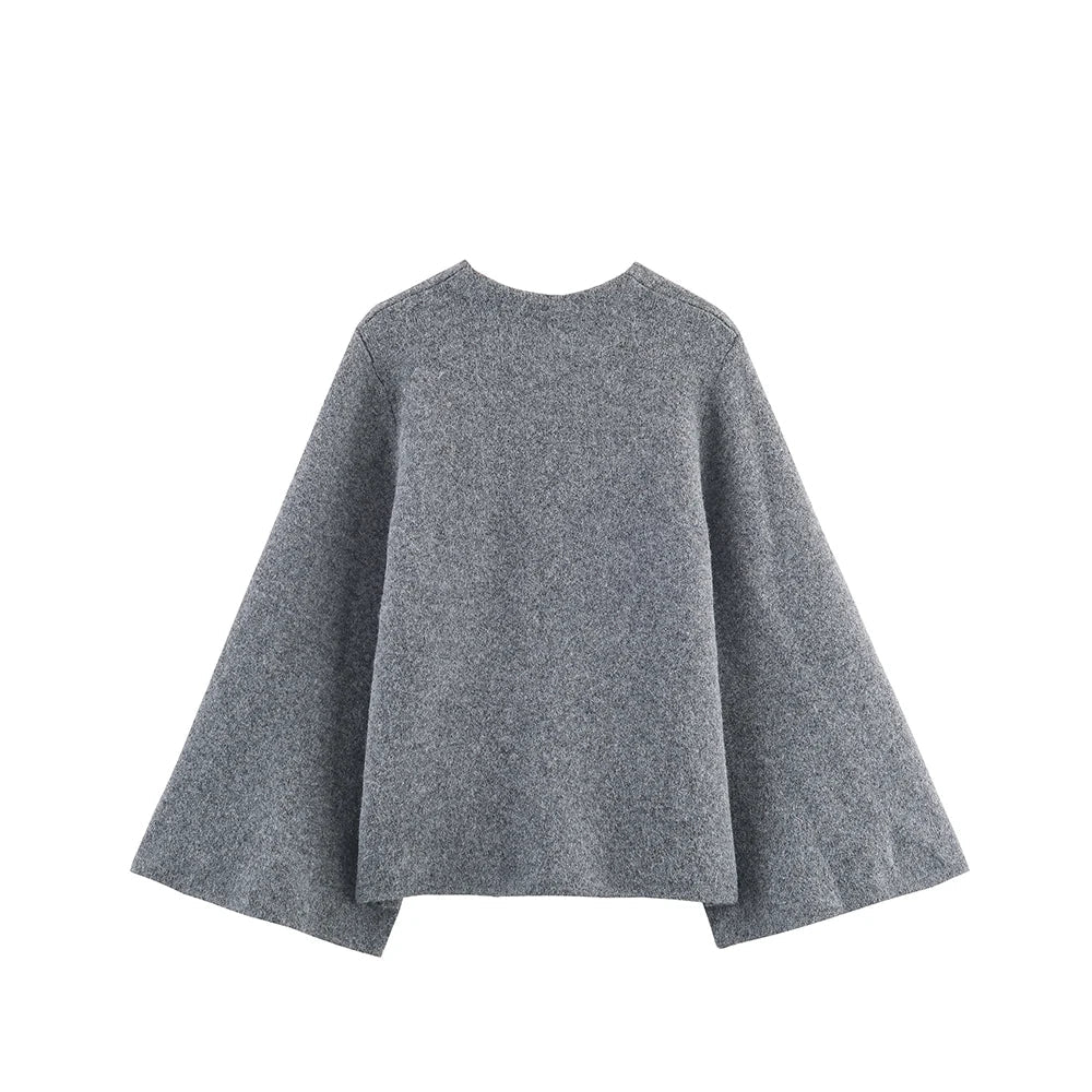Pull en tricot manches chauve souris