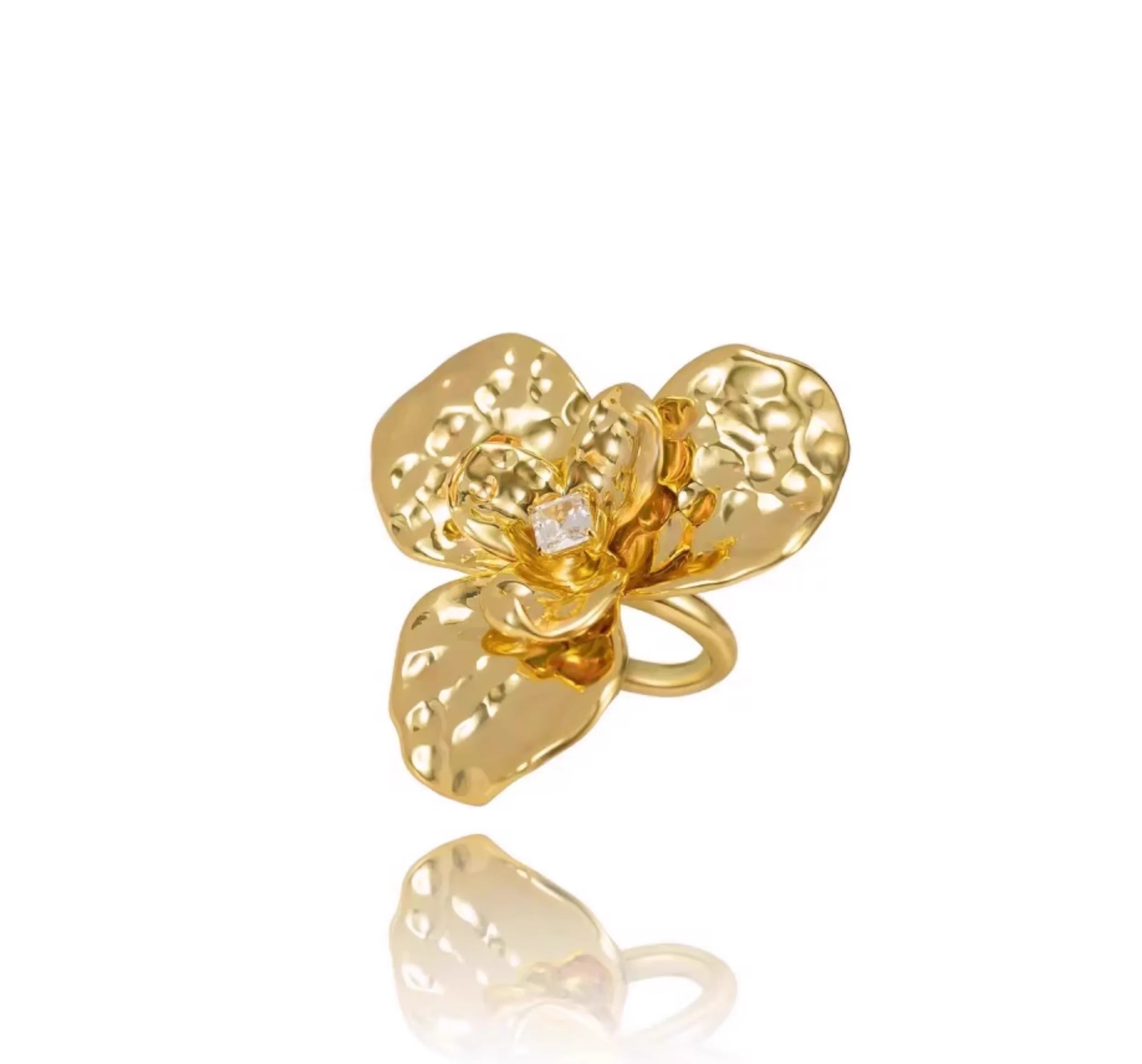 Boucles d'oreilles à fleurs en alliage de cuivre