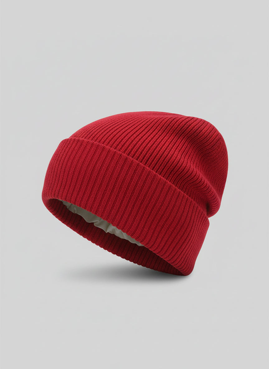 Bonnet en cachemire 100% doublure en Satin