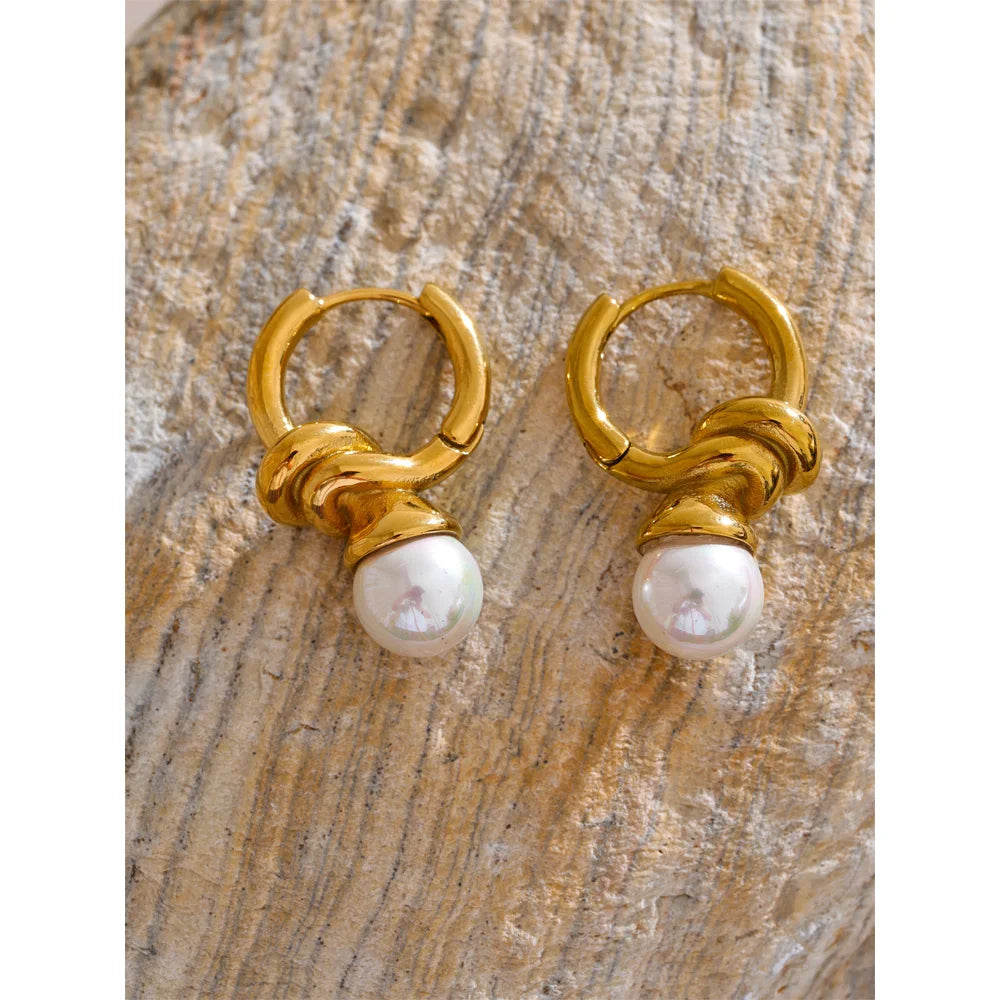 Boucles d'oreilles classiques en acier inoxydable