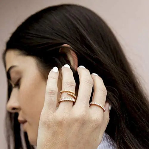 Bagues d'ouverture en argent Sterling 925 véritable