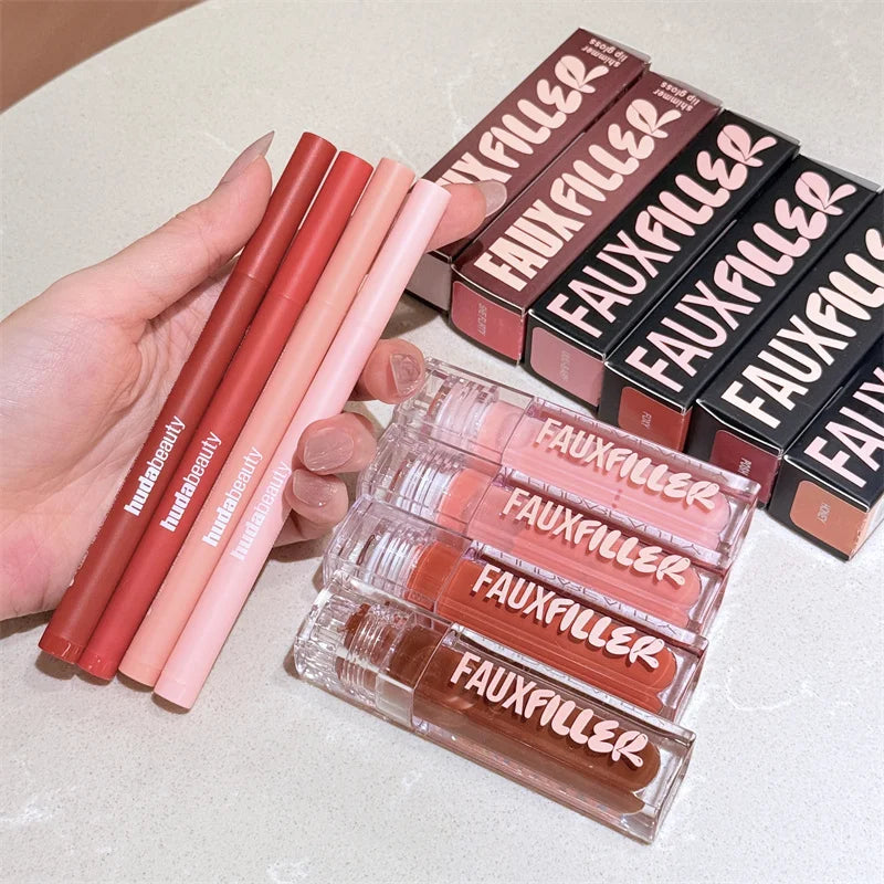 Huda beauté Contour des lèvres tache des lèvres porter mat crayon à lèvres teinte rouge à lèvres longue durée antiadhésif tasse hydratant Liner maquillage