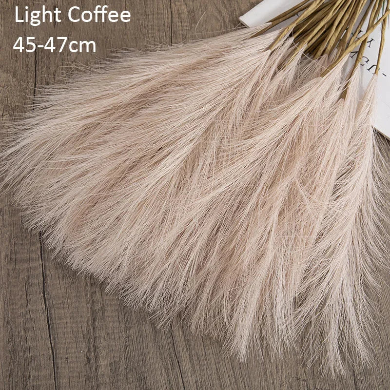 10 fleurs artificielles de la pampa, fausses plantes