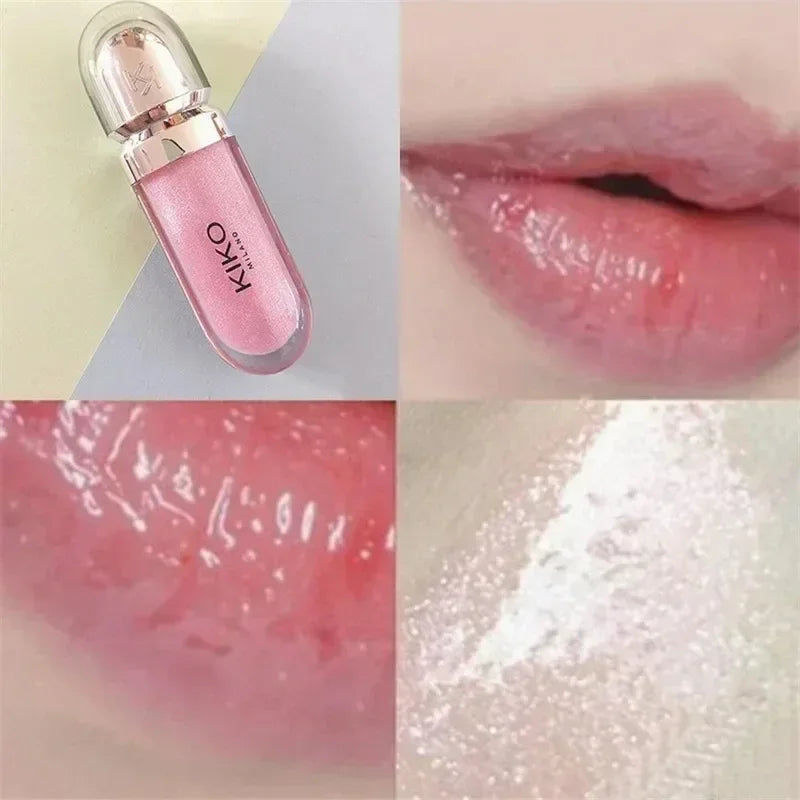 3D liquide vernis à lèvres Transparent miroir à lèvres rouge à lèvres nourrissant brillant lèvres complètes ne se décolore pas lait thé haricots pâte maquillage