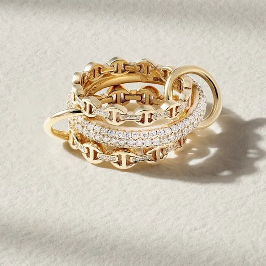 Bague empilable Plaqué or 14 carats