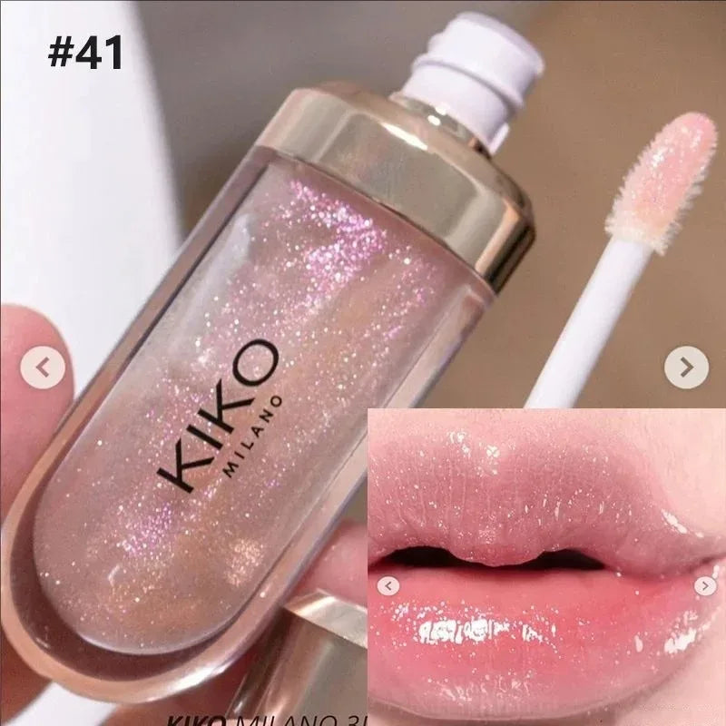 3D liquide vernis à lèvres Transparent miroir à lèvres rouge à lèvres nourrissant brillant lèvres complètes ne se décolore pas lait thé haricots pâte maquillage