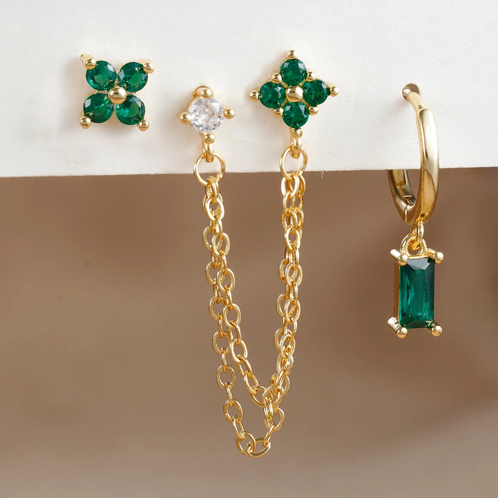 Ensemble de boucles d'oreilles en acier inoxydable