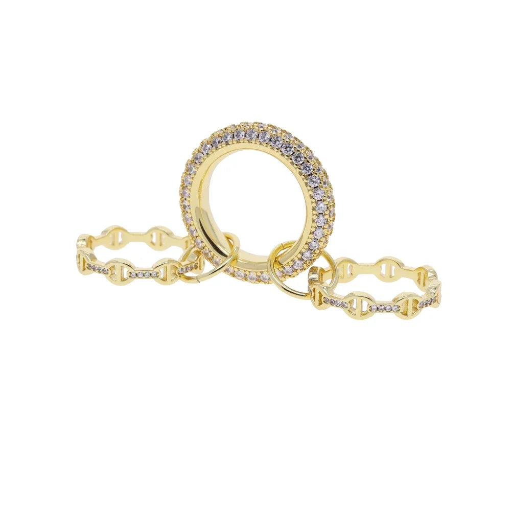 Bague empilable Plaqué or 14 carats