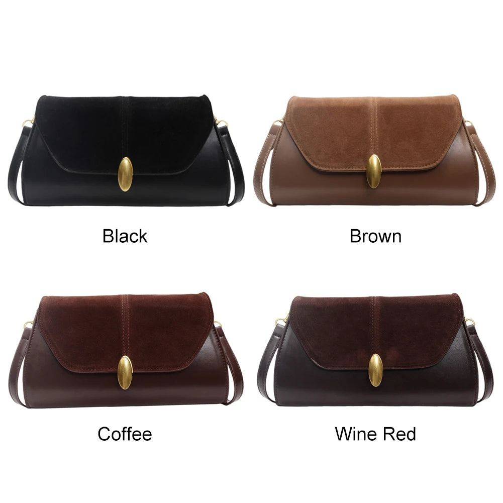 Sac à bandoulière en PU, sac à bandoulière élégant, sangle réglable, petit fourre-tout Vintage, sac de transport tendance, sac Hobo ample