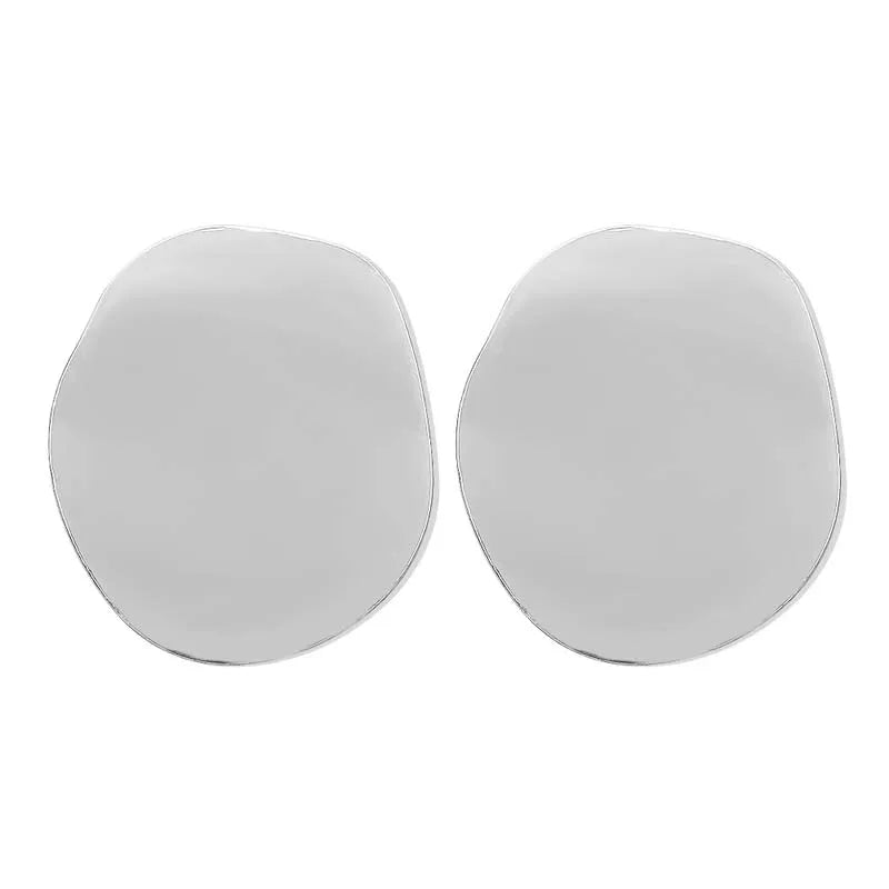 Boucles d'oreilles géométriques en métal lisse