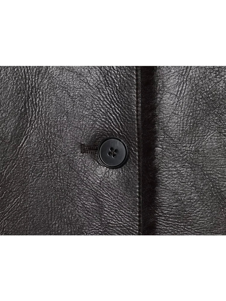 Veste en faux cuir Double face