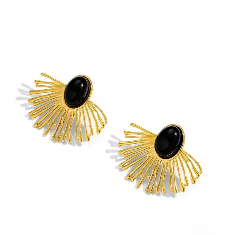 Boucles 14 carats plaqué or acier inoxydable