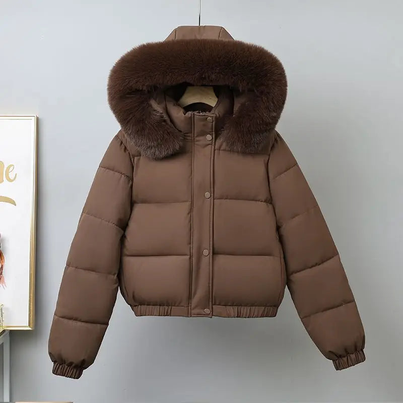 Manteau avec col en fourrure