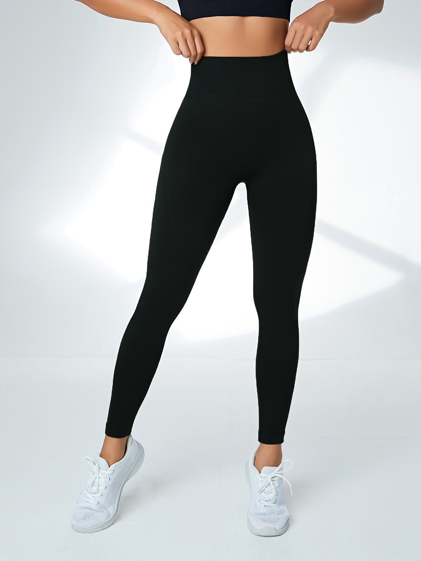 3 pièces Leggings pour Femmes, Pantalons Sportifs à Large Taille et Contrôle du Ventre, Collants Respirants et Élastiques pour Entraînement, Leggings de Gym Confortables pour Activités Sportives